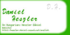 daniel heszler business card